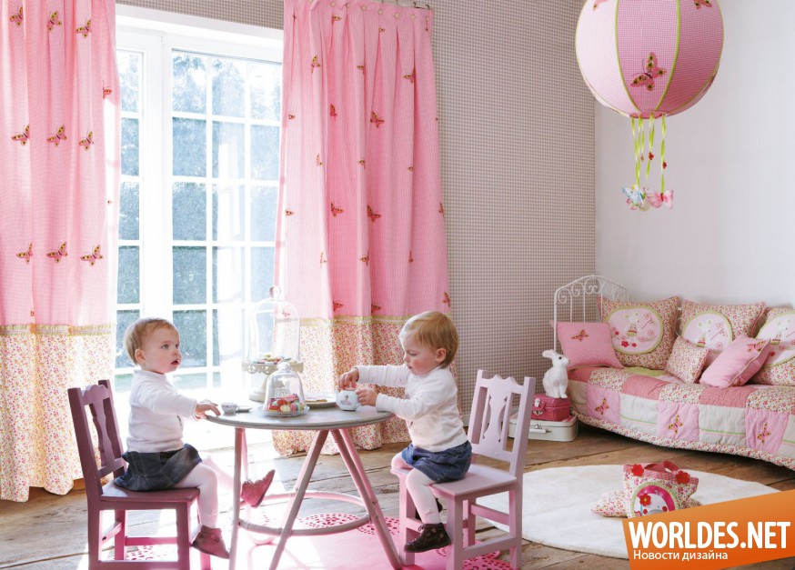детские комнаты, дизайн детской комнаты, детские комнаты для девочек, розовые детские комнаты