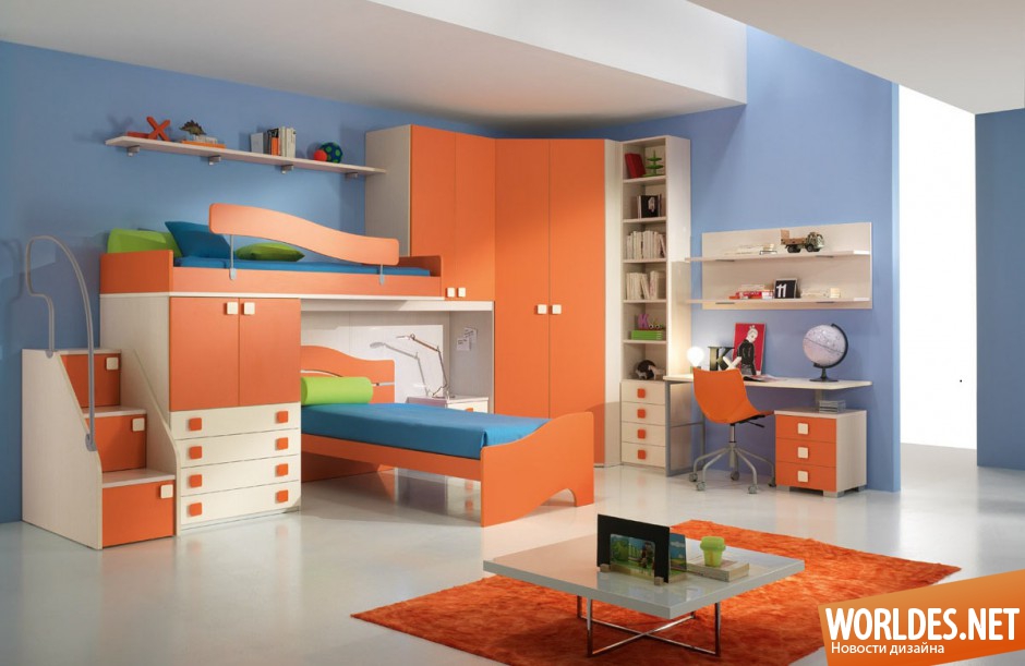 детские комнаты, детские комнаты фото, дизайн детской комнаты, двухъярусные кровати, детские комнаты с двухъярусными кроватями, детские комнаты для двоих детей