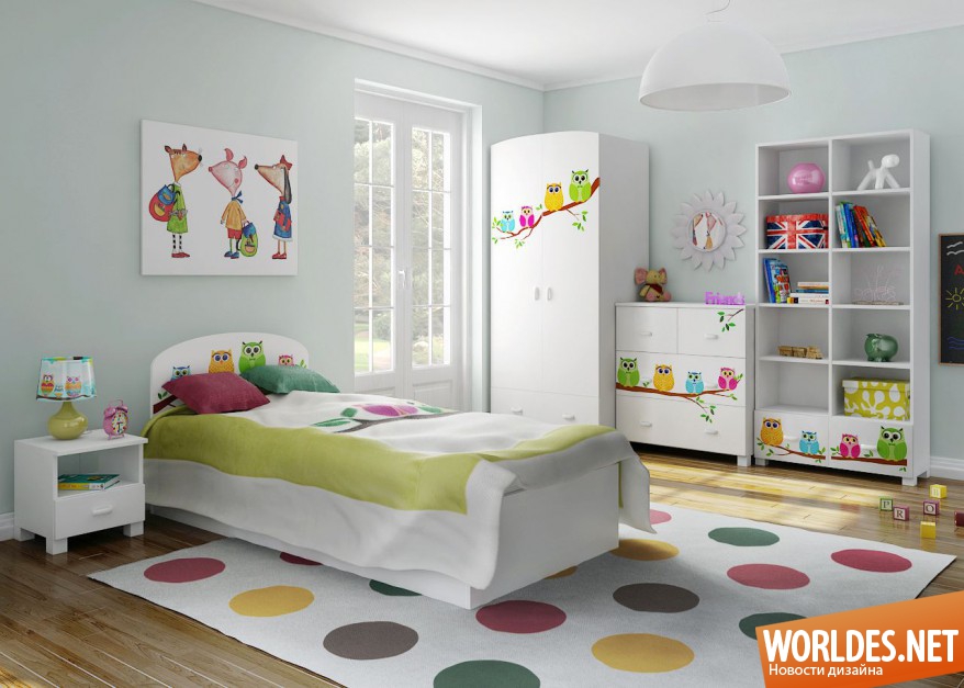 светлые детские комнаты, яркие детские комнаты, детские комнаты, детские комнаты фото, детские комнаты дизайн