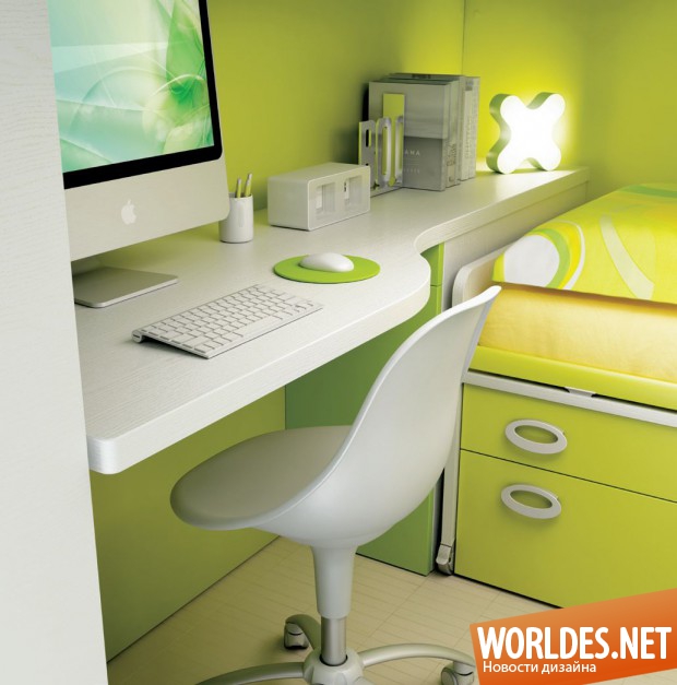 зеленый цвет в детской комнате, детские комнаты, детские комнаты фото, дизайн детской комнаты, красивые детские комнаты