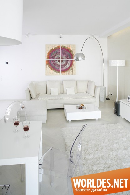 белый интерьер, белый интерьер фото, современная квартира, современная квартира фото, минималистская квартира, светлый интерьер