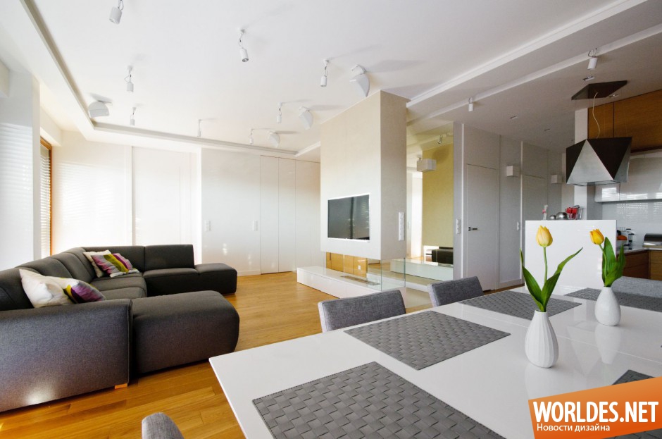 современная квартира, квартира в современном стиле, современный интерьер, светлая квартира, светлый интерьер