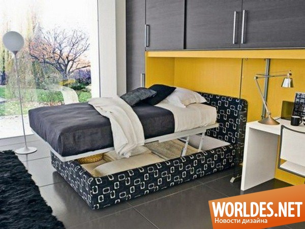 современные кровати, современные кровати фото, современные кровати дизайн, практичные кровати, функциональные кровати, функциональные кровати фото