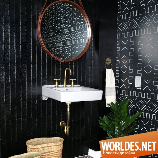 ванные комнаты, ванная комната фото, ванная комната дизайн, черная ванная комната, ванная комната в черном цвете