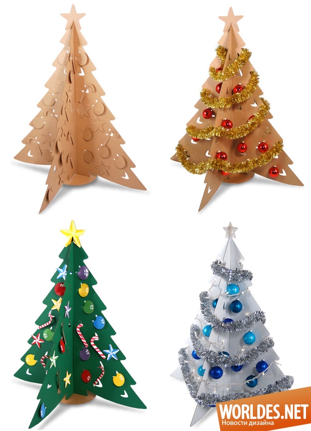 новогодние елки, праздничные елки, альтернативные елки, дизайн елки