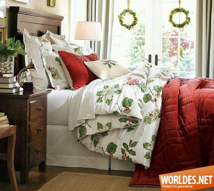 рождественское постельное белье, новогоднее постельное белье, новогоднее постельное белье фото, постельное белье, постельное бель фото, дизайн постельного белья
