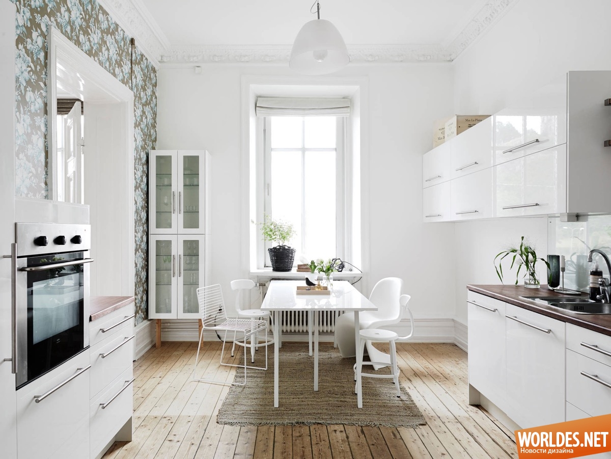 скандинавские кухни, кухни в скандинавском стиле, стильные кухни, светлые кухни, мебель для кухни