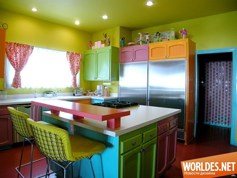 кухни, кухни фото, цветные кухни, цветные кухни фото, кухни дизайн, цветные кухни дизайн, красочные кухни