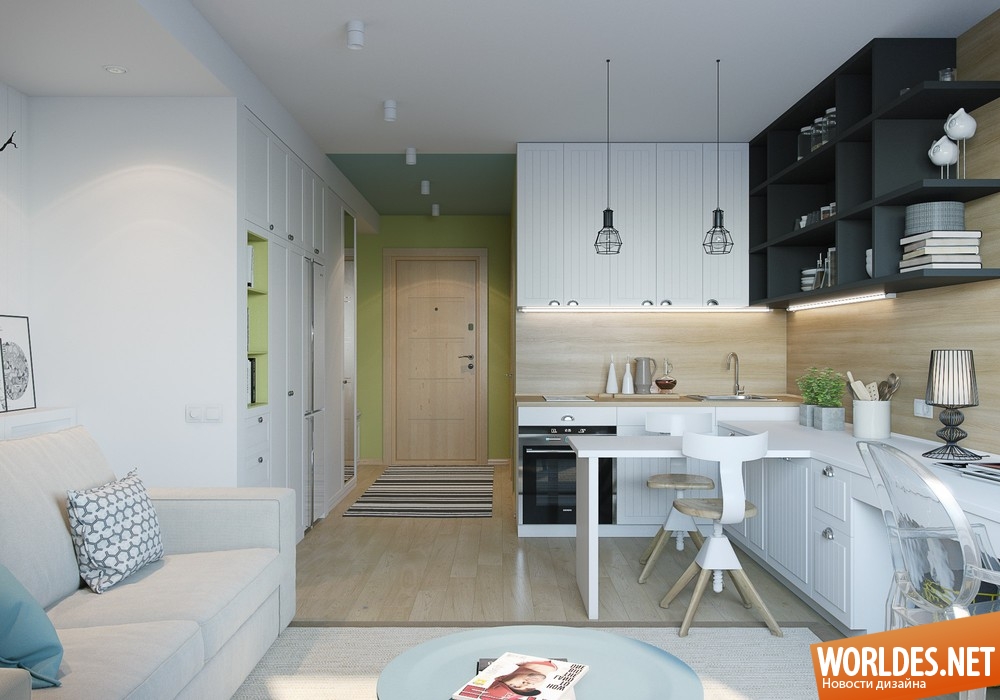 интерьер квартиры, небольшие квартиры, дизайн небольшой квартиры, практичные квартиры, современные квартиры