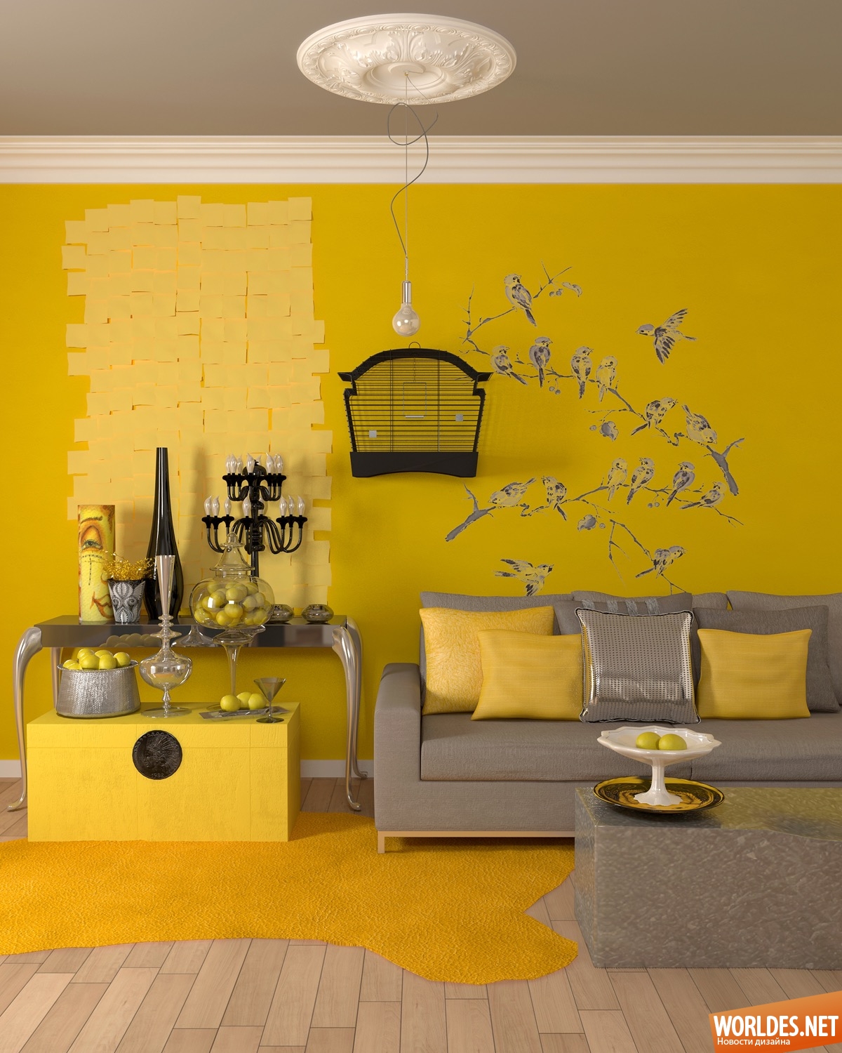 интерьер гостиной, гостиные комнаты, желтый цвет в интерьере, желтые гостиные, гостиные с желтыми акцентами