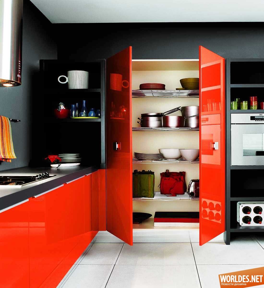дизайн кухни, оформление кухни, цвет в кухне, современные кухни, яркие кухни, идеи для кухни