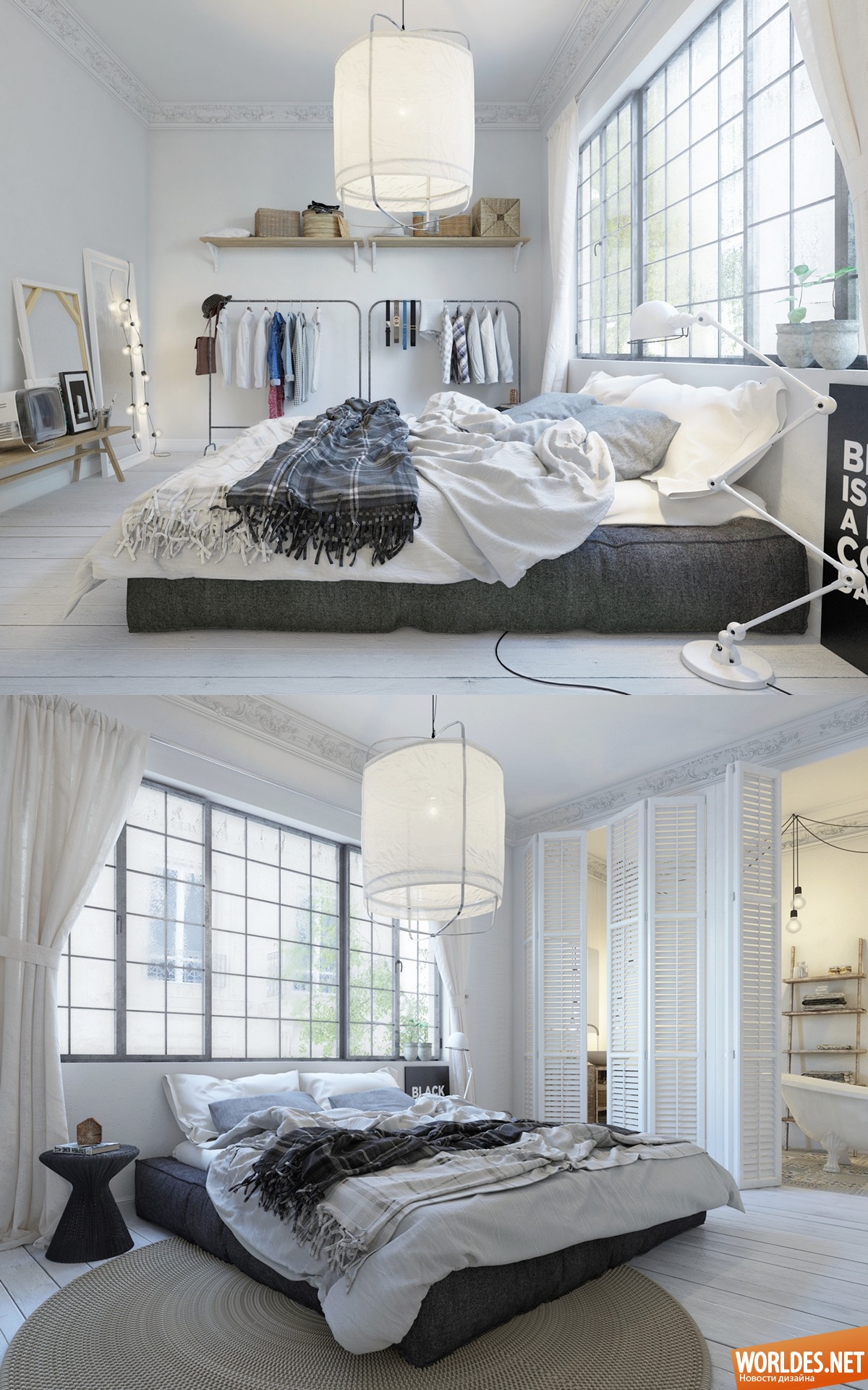 спальни, дизайн спален, скандинавские спальни, светлые спальни, белые спальни, идеи спален