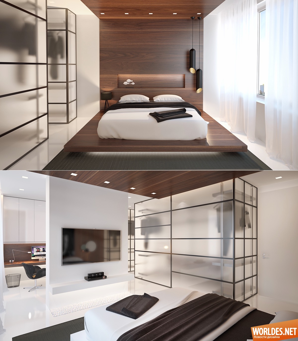 спальни, стильные спальни, дизайн спальни, вдохновляющие спальни, спальни с гардеробом