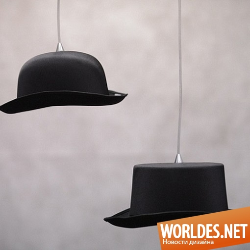 лампы, лампы фото, лампы дизайн, оригинальные лампы, люстры, лампы в форме шляпы