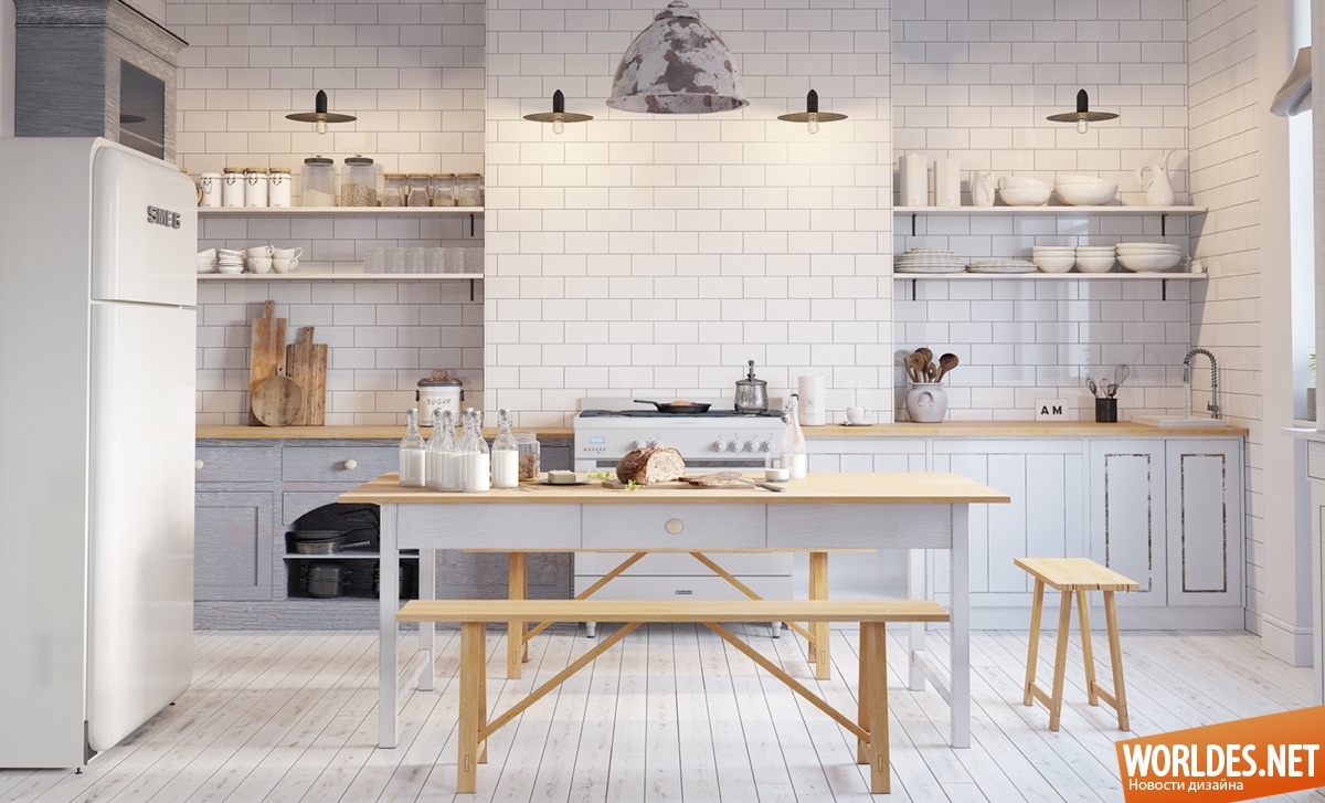 скандинавские кухни, кухни в скандинавском стиле, светлые кухни, современные кухни, белые кухни