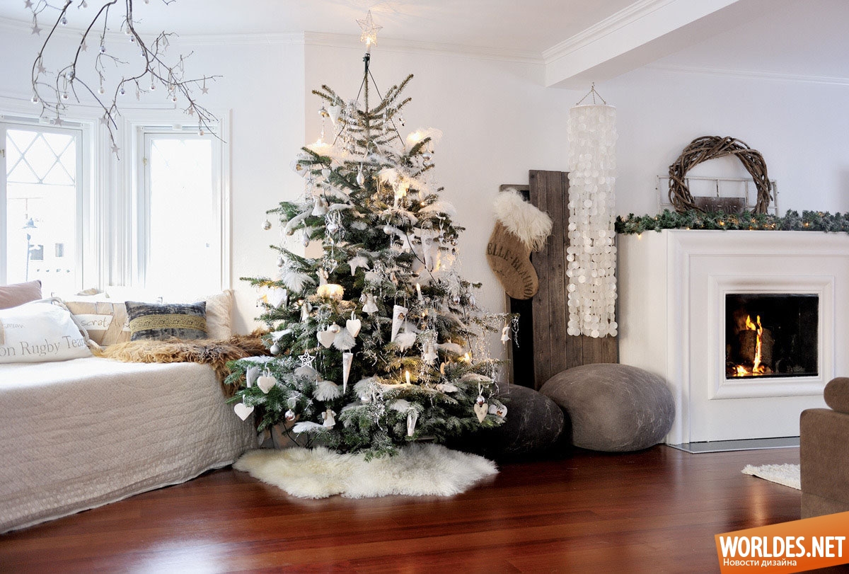 рождественские украшение, новогоднее оформление дома, новогодние украшения